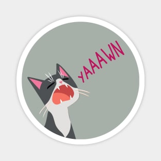 Yawning Cat Magnet